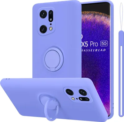 Produktbild von Cadorabo Hülle für Oppo FIND X5 PRO Schutz Hülle in Lila Handyhülle TPU Etui Case Cover