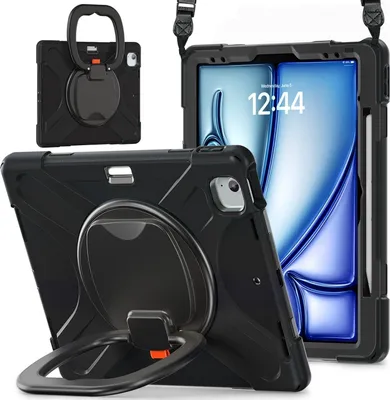 Produktbild von Für Apple iPad Air 13 2025 / 2024 / Pro 12.9 2022 360 Hybrid Tasche Halterung