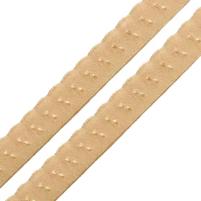 Wäschegummi Faltgummi Ziergummi 10mm Dessous-Gummi Faltgummi ab 1m elastisches Einfassband Saumband bisquit