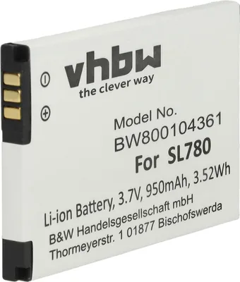 Produktbild von vhbw Akku kompatibel mit Siemens Gigaset SL610H Pro, SL785, SL780, SL450H, SL450HX, SL788, SL78H schnurlos Festnetz Telefon (950 mAh, 3,7 V, Li-Ion)