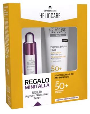 Imagen del producto de Heliocare 360° Fluid Pigment Solution, protector solar SPF 50+, set de 2 unidades