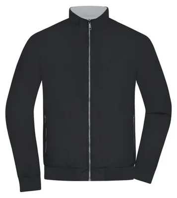 Produktbild von James and Nicholson - Blousonjacke wendbar für Herren LT2442 (M) (Schwarz/Silber)