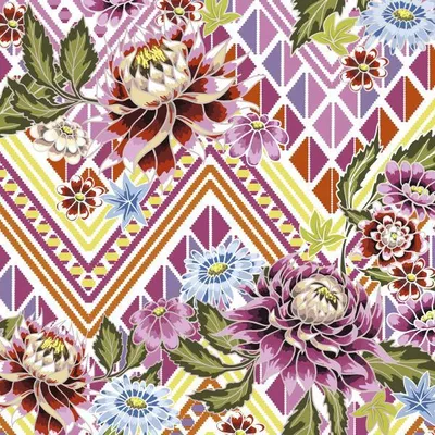 Produktbild von RP 20 Cocktailservietten Mexican Flowers 24x24cm