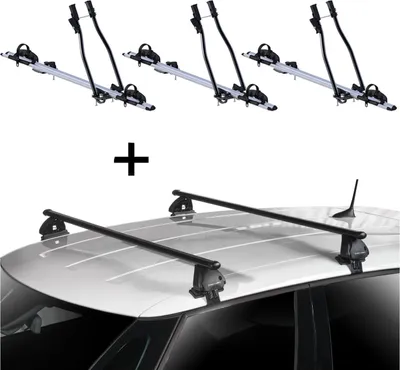 Produktbild von 3x Fahrradträger SAGITTAR + Dachträger VDP EVO Stahl kompatibel mit für Citroen C3 III 5 Türer ab 2017