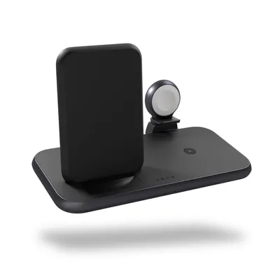 Produktbild von Zens Alu 4in1 Wireless Charger + USB-C PD Netzteil - Schwarz