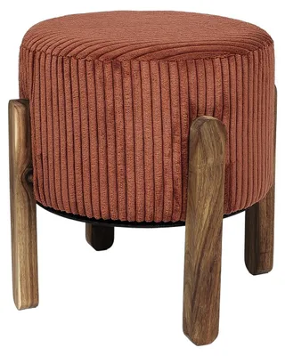 Image de Tabouret Côtelé Scott Terracotta 35 cm  - Home Deco Factory - x1 Tabouret