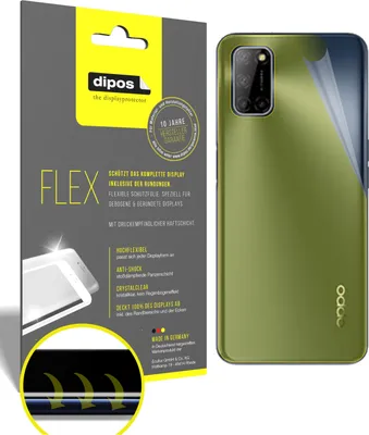 Zdjęcie produktu dla 2x folia ochronna na tylną obudowę Oppo A52, 100% pokrycie ekranu, Dipos Flex