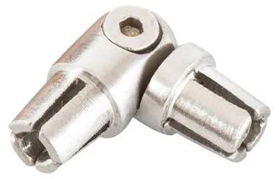 Produktbild von Verstellbares Eckkit 90° bis 180° + Kleber für Geländer Farbe grau