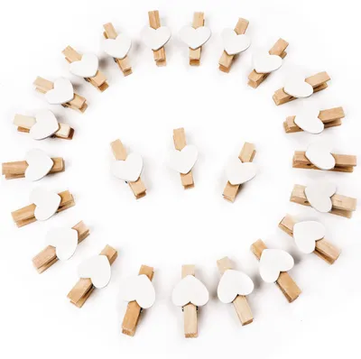 Productafbeelding van 90 Mini Houten Klammern 3,5 cm voor Foto's en Decoratie