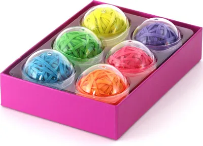 Produktbild von CALCUSO Gummibänder 270 Stück –  bunt sortiert in Kugeln, 6 Farben, stabil