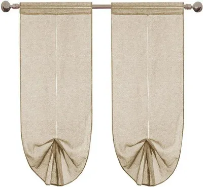Productafbeelding van Verstelbare gordijnen 2 stuks voor vensterdeuren, beige, 60 x 150 cm
