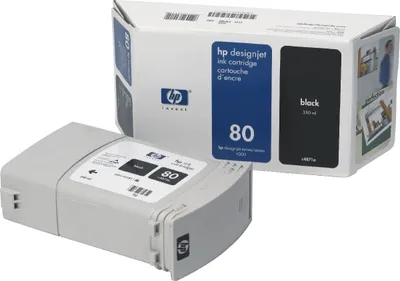 Produktbild von HP 80 Schwarz DesignJet Druckkopf und Druckkopfreiniger, HP Designjet 1000 Serie, Thermal Inkjet, Schwarz, C4820A, Singapur, 36 mm