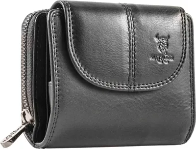 Produktbild von MATADOR SARAGOSSA Leder Damen Geldbörse Portemonnaie Schwarz
