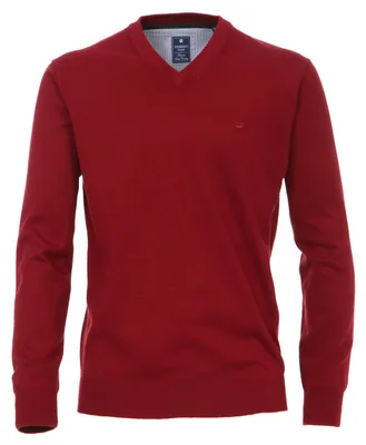 Redmond Pullover mit V-Ausschnitt in rot