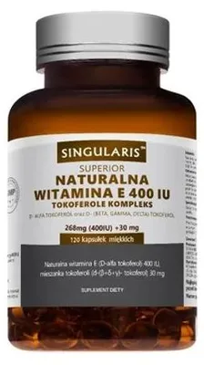 Produktbild von Singularis Natürliches Vitamin E Tocopherole Forte 120 Weichkapseln