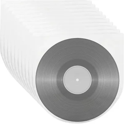 Obrázok produktu pre 100 kusov antistatických vinylových obalov pre 7-palcové gramofónové platne – ochranné obaly pre LP platne a CD
