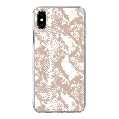 Produktbild von MuchoWow® Handyhülle Schutzhülle Hülle für iPhone Xs Schlangendruck - Formen - Pastell Silikon Softcase Handy Hülle - Handytasche