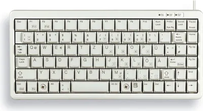 Zdjęcie produktu dla CHERRY G84-4100, Mini, Przewodowa, USB + PS/2, QWERTY, Szary