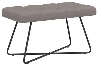 Obrázek produktu pro Lavička vidaXL s prošíváním, taupe, 80 x 40 x 46 cm, látka