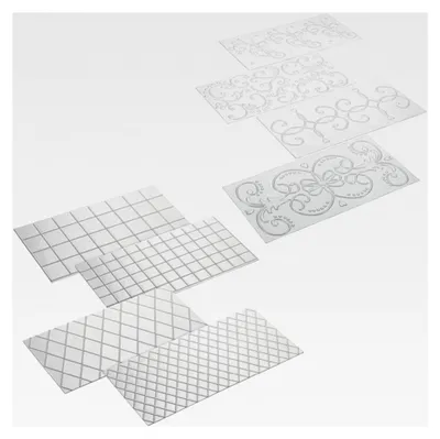 Produktbild von 8 Stück Texturmatten für Fondant-Dekoration und Kuchenrandgestaltung