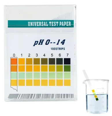 pH-Teststreifen 100 Stück, Messbereich 0-14, Universal