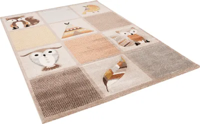 Produktbild von Kinderteppich | Spielteppich | Kurzflor | Verschiedene Motive, Größe:140x200 cm, Farbe:Beige 2