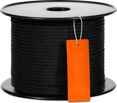 Obrázek produktu pro Arboristické lano pro šplhání po stromech - pletené nylonové lano 3/16 palce x 250 stop - vysoce kvalitní horolezecké lano pro práci se stromy - robustní lano pro profesionální arboristy