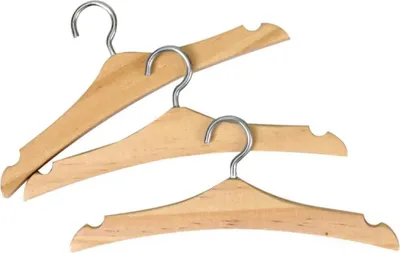 Produktbild von Kleiderbügel aus Holz für Puppensachen, 6 Stück, 13 cm