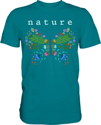 Produktbild von Nature Schmetterling T-Shirt – Diva Blue / XL