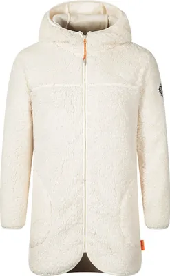 Produktbild von Blue Wave Damen Sherpafleecejacke Marit mit Kapuze - Wärmende Fleecejacke mit Reißverschluss in Wollweiß Größe 42