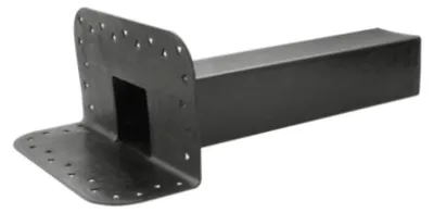 Immagine prodotto di bocchettone di scarico angolare quadro mm 100x100x410h