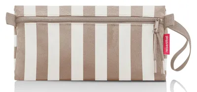 Produktbild von reisenthel maxi case, Cosmetic-Case, Kosmetiktasche, Kulturbeutel, Beautycase, Summerstripes Coffee, 2,5 L, WP6056