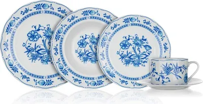 Obrázek produktu pro Banquet 60311530, Kulatý, Porcelán, Modrá, Bílá, 10,4 kg, 30 kusů