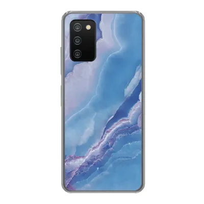 Produktbild von MuchoWow® Handyhülle Schutzhülle Hülle für Samsung Galaxy A03s Natursteine - Lila - Mineralien Silikon Softcase Handy Hülle - Schutz