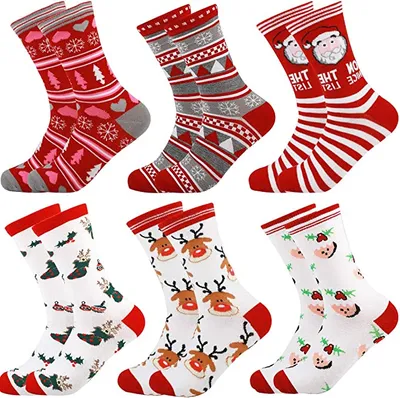 Produktbild von 6 Paar Kuschelsocken, Weihnachtssocken Damen Flauschige Socken Bunte Warme Socken Dicke Wintersocken Haussocken Fuzzy Socks Geschenk Socken für Frauen und Mädchen