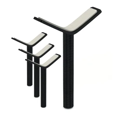 Image de BOMI® Adaptateurs en Y pour barrière d’escalier – Lot de 4 – Fixation sur rampe sans perçage – Métal noir – Accessoire pour barrière de sécurité