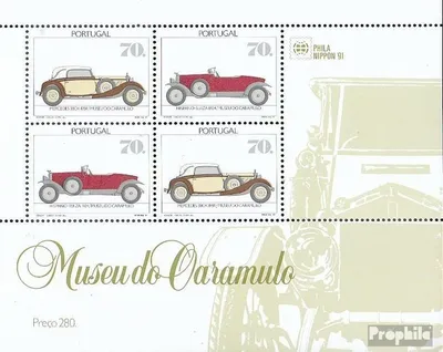 Produktbild von Briefmarken Portugal 1991 Mi Block81 (kompl.Ausg.) postfrisch Automobilmuseen