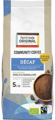 Produktbild von Fairtrade Original Community Kaffee entkoffeiniert, 250g, gemahlen, fair