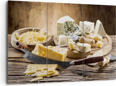 Produktbild von Bild auf Leinwand - Leinwandbild - Käse Schreibtisch Essen Essen - 165x110cm - Wand Bild - Wanddeko - Leinwanddruck - Bilder - Kunstdruck - Leinwand bilder - Wandkunst - CE165x110-2870