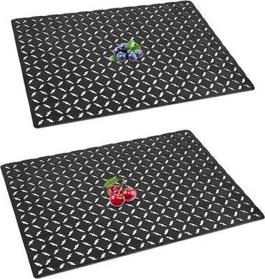 Image de 2 lots de tapis de protection en céramique, 30 x 40 cm, noir