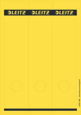 Image de Leitz 1687-00-15 1687 Étiquettes dos PC imprimables - papier, long/large, 75 pièces, jaune
