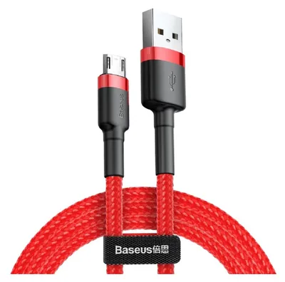 Produktbild von Baseus Cafule Cable strapazierfähiges Nylonkabel USB / Micro-USB 1.5A 2M rot (CAMKLF-C09)