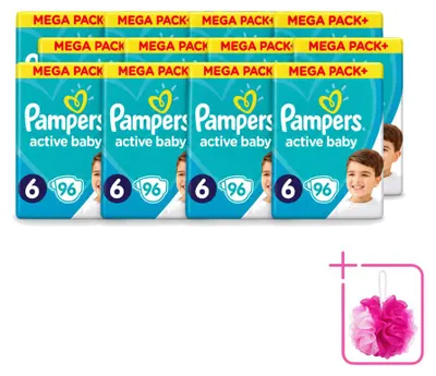 Image de 12 couches Pampers Active Baby, taille 6 (15+ kg) - Pack économique - 12 couches