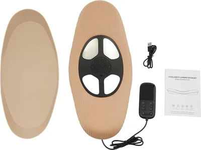 Immagine prodotto di Massaggiatore per schiena/lombari - Cuscino elettrico EMS - 20 livelli EMS - Calore 38-42 °C - Cuscino d'aria 8 cm/15 livelli - Batteria 2000 mAh fino a 90 min - 15 W - Marrone