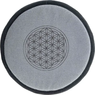 Produktbild von 15cm Rundes Klangschalenkissen, dunkelgrau, edel und ideal für meditative Klänge