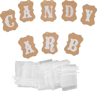 Obrázek produktu pro Dezertní bufetová dekorace Průhledné papírové bannery pro tisk Graduation Candy Bar Decor pro vstupní stůl Wall