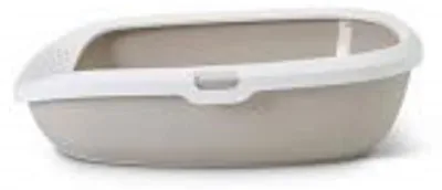 Image de Bac à litière Savic "Gizmo Medium" 44 x 35,5 x 12,5 cm moka / blanc