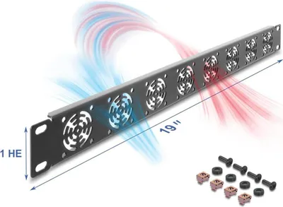 Zdjęcie produktu dla DeLOCK 67414, Pokrywka, Wbudowany wentylator, Metal, Ciemny Szary, 1 szt.