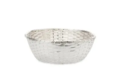 Produktbild von Brotkorb, rund, versilbert, H 9,0 cm, Ø 25,0 cm