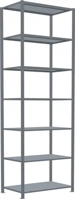 Produktbild von Schulte Fachbodenregal MULTIplus250 Stecksystem | Grundregal | HxBxT 300x100x60cm | 7 Ebenen | Fachlast 250kg | Verzinkt